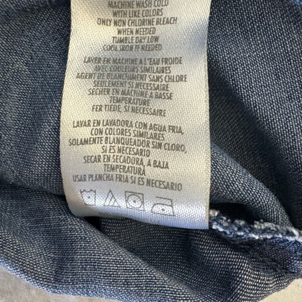 Calvin Klein Girls Jeans Blue Denim Distressed Dress Size 6 - Picture 9 of 9